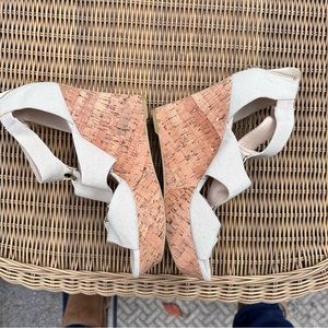 Karl lagerfeld canvas wedges